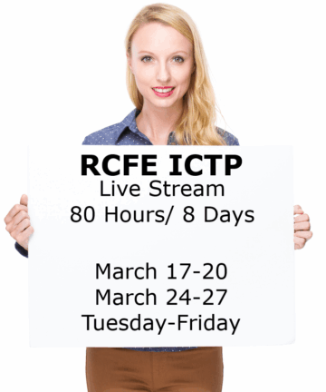 RCFE ICTP - Live Stream Webinar - March 17-20/March 24-27, 2026