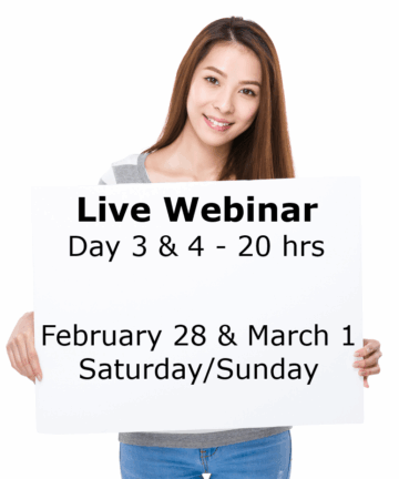 20 Hours – Live Webinar – Day 3 & 4 - February 28 & March 1, 2026