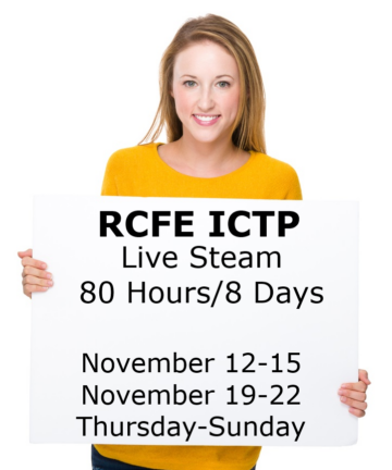 RCFE ICTP - Live Stream Webinar - November 12-15/November 19-22, 2026