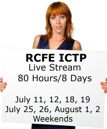 RCFE ICTP - Live Stream Webinar - July 11, 12, 18, 19, 25, 26, August 1, 2, 2026