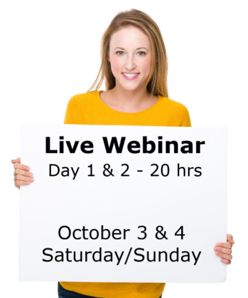 20 Hours – Live Webinars – Day 1 & 2 - October 3 & 4, 2026