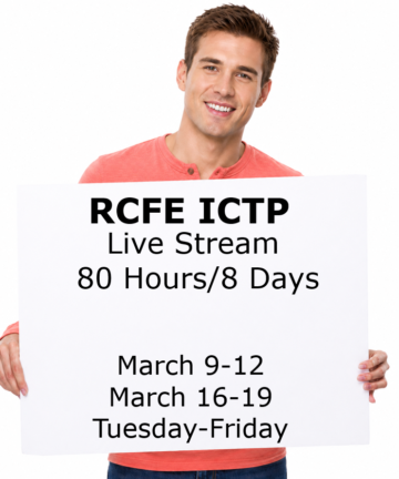 RCFE ICTP - Live Stream Webinar - March 9-12/March 16-19, 2027