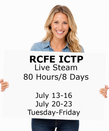 RCFE ICTP - Live Stream Webinar - July 13-16/July 20-23, 2027