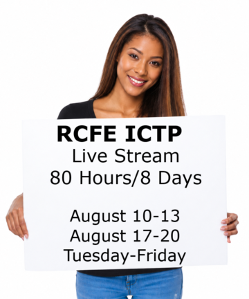 RCFE ICTP - Live Stream Webinar - August 10-13/August 17-20, 2027
